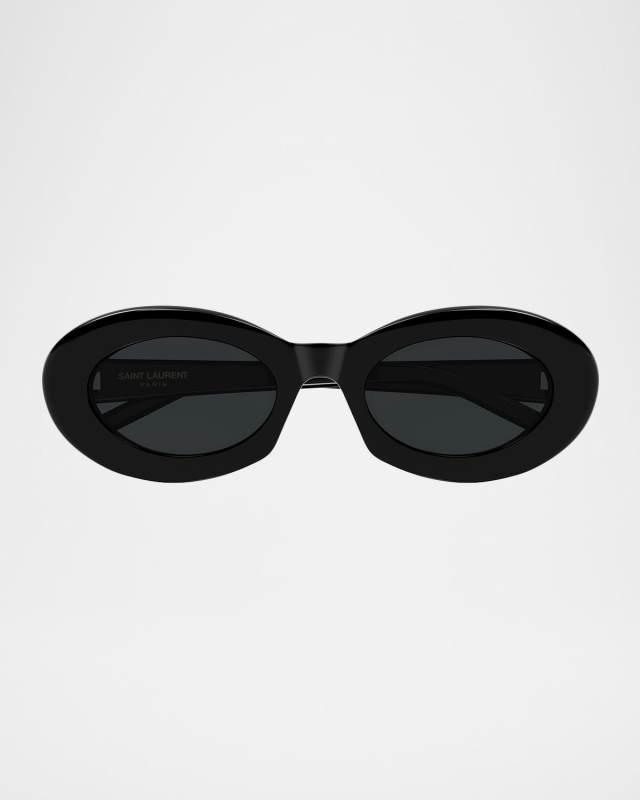 52mm Oval Acetate Sunglasses